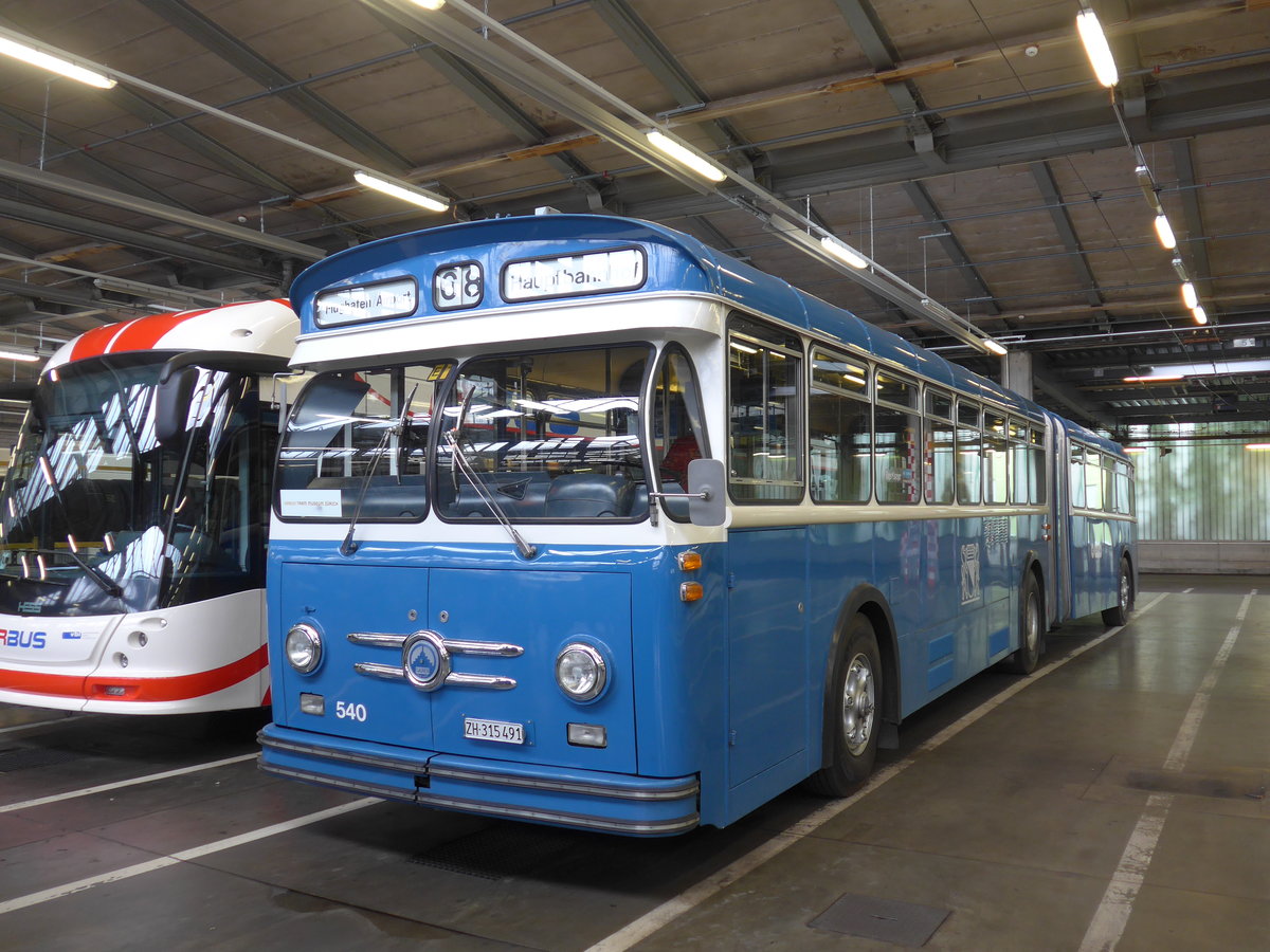 (206'516) - VBZ Zrich (TMZ) - Nr. 540/ZH 315'491 - Saurer/Saurer (ex Nr. 7540; ex Nr. 540) am 22. Juni 2019 in Luzern, Depot VBL