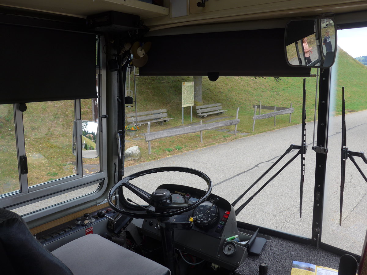 (207'480) - Birchler, Remetschwil - AG 54'039 - FBW/Tscher (ex Gerber, Winkel; ex Eggenberger, Mriken; ex Tanner, Bubendorf; ex P 24'803) am 7. Juli 2019 beim Bahnhof Emmenmatt (Innenaufnahme)