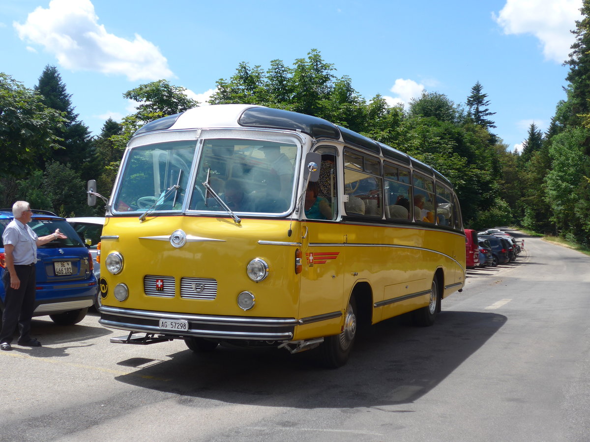 (207'489) - Zimmerli J., Oftringen - AG 57'298 - Berna/Tscher (ex Stutz, Oberlunkhofen; ex Leu, Schongau; ex Wicki, Bremgarten; ex P 22'054) am 7. Juli 2019 in Waldhusern, Kurhaus