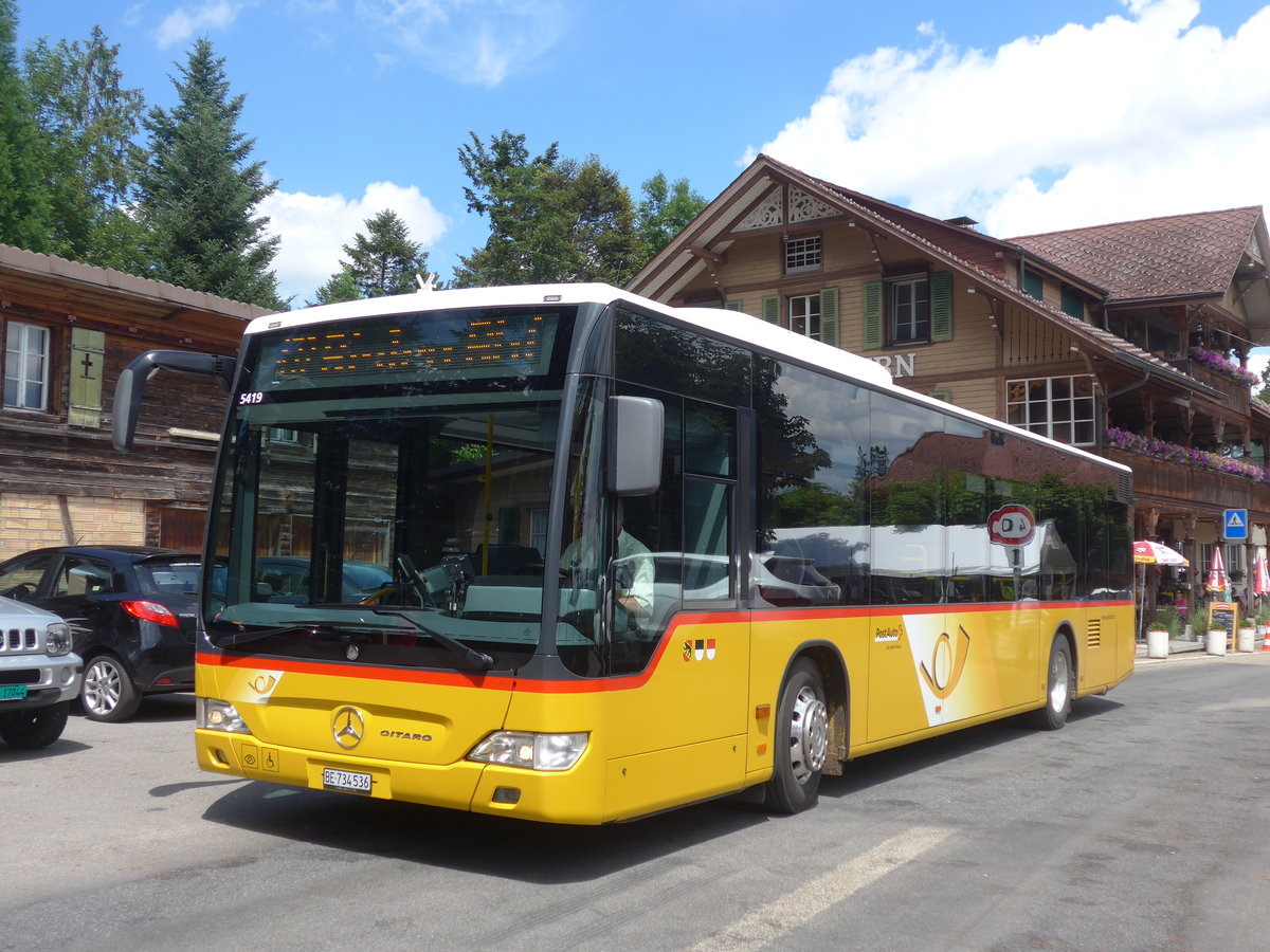 (207'521) - PostAuto Bern - Nr. 536/BE 734'536 - Mercedes am 7. Juli 2019 in Waldhusern, Kurhaus