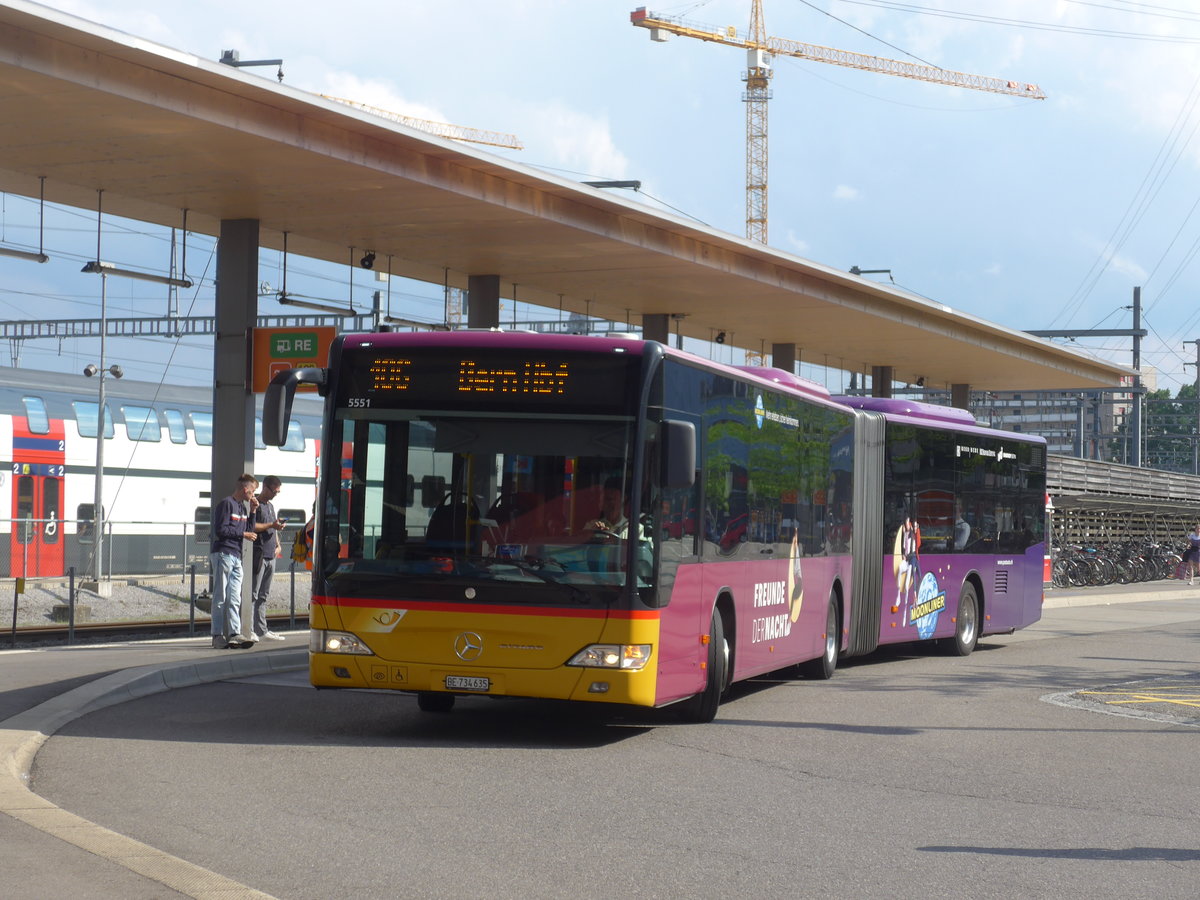 (207'627) - PostAuto Bern - Nr. 635/BE 734'635 - Mercedes am 8. Juli 2019 beim Bahnhof Zollikofen