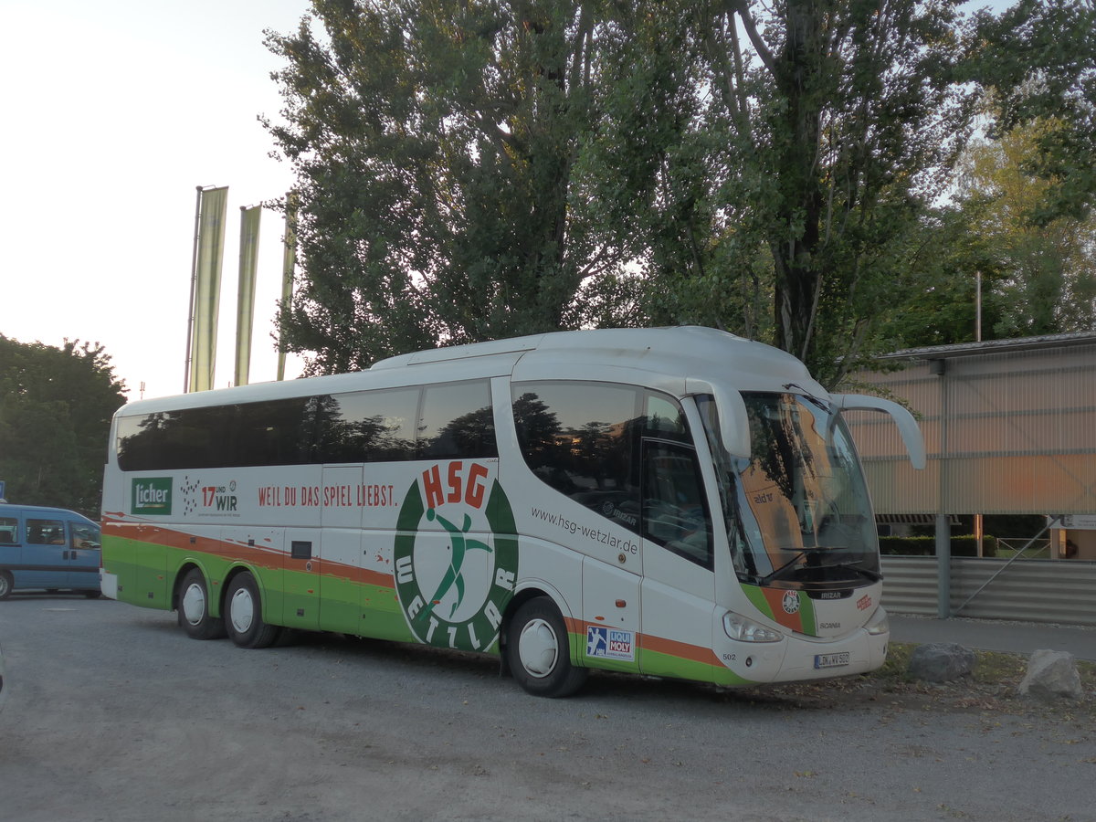 (207'976) - Aus Deutschland: Gimmler, Wetzlar - Nr. 502/LDK-WV 502 - Scania/Irizar am 19. Juli 2019 in Thun, Lachenwiese