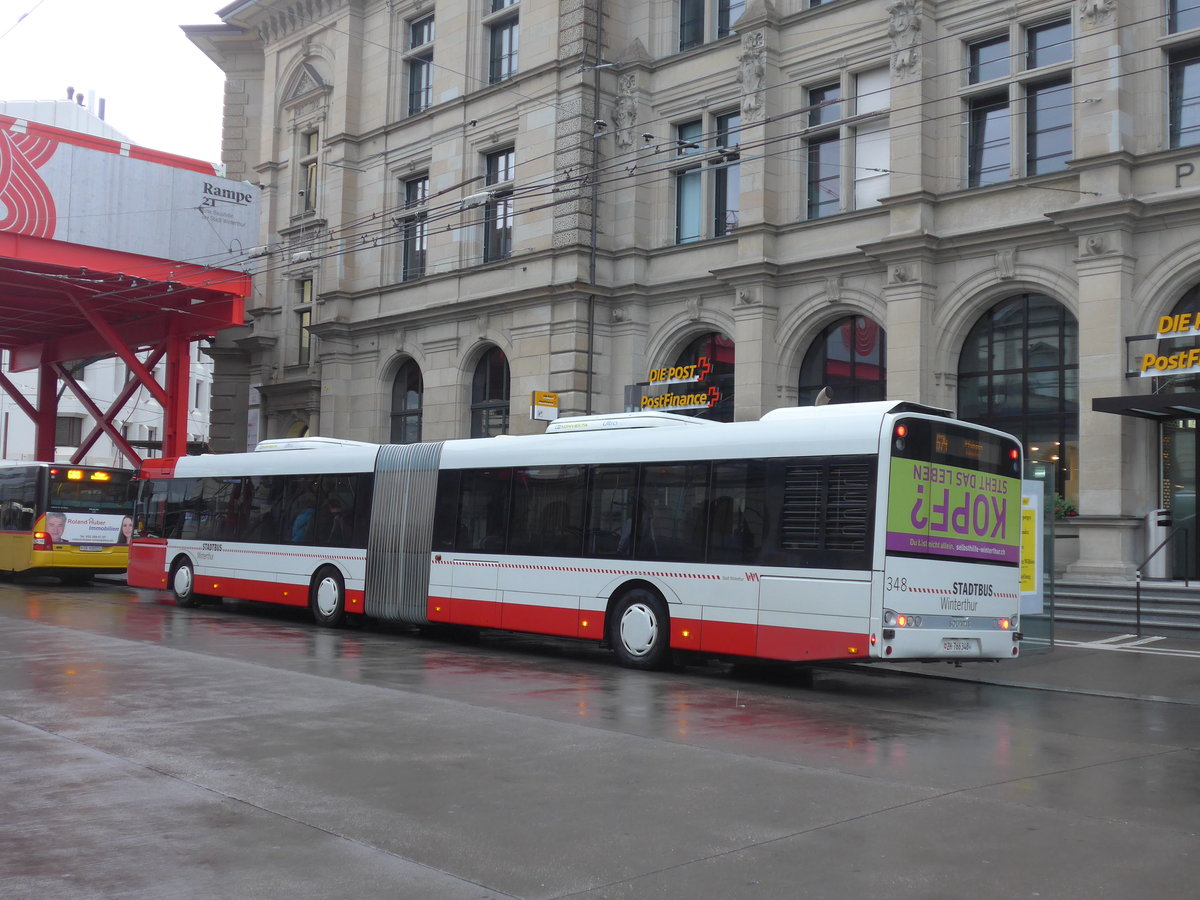 (208'185) - SW Winterthur - Nr. 348/ZH 766'348 - Solaris am 28. Juli 2019 beim Hauptbahnhof Winterthur