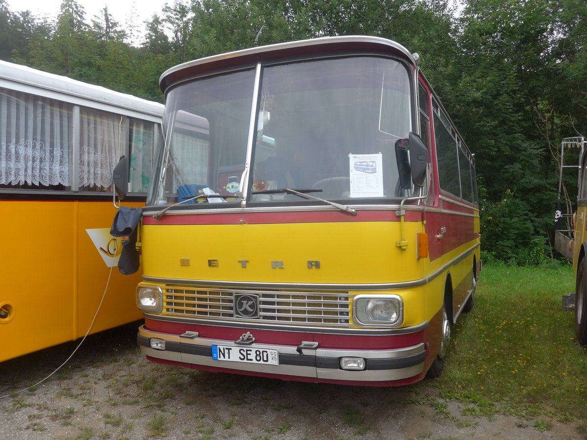 (208'867) - Aus Deutschland: Schiller, Esslingen - NT-SE 80 - Setra am 17. August 2019 in Atzmnnig, Schutt