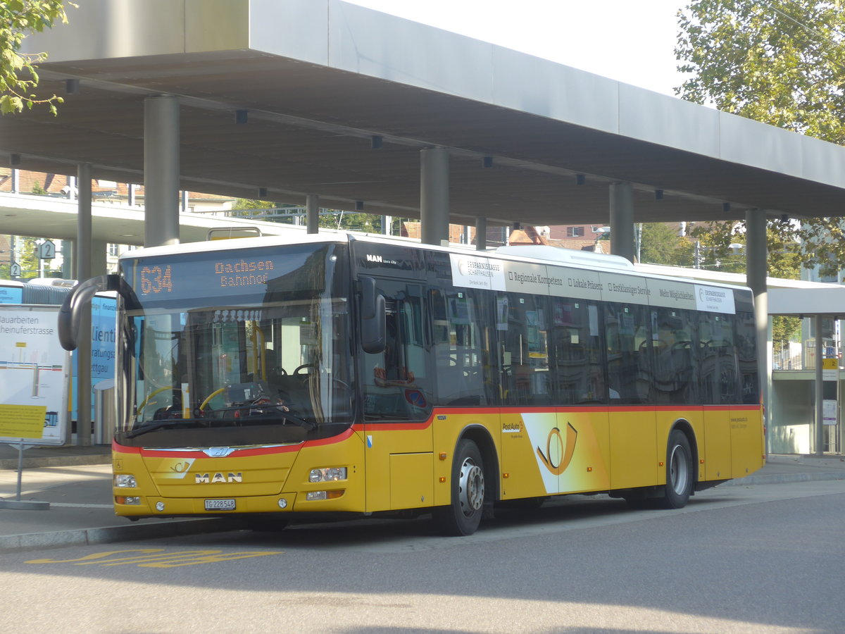 (209'550) - Rattin, Neuhausen - Nr. 327/TG 228'548 - MAN (ex Richter, Ossingen Nr. 327) am 14. September 2019 beim Bahnhof Schaffhausen