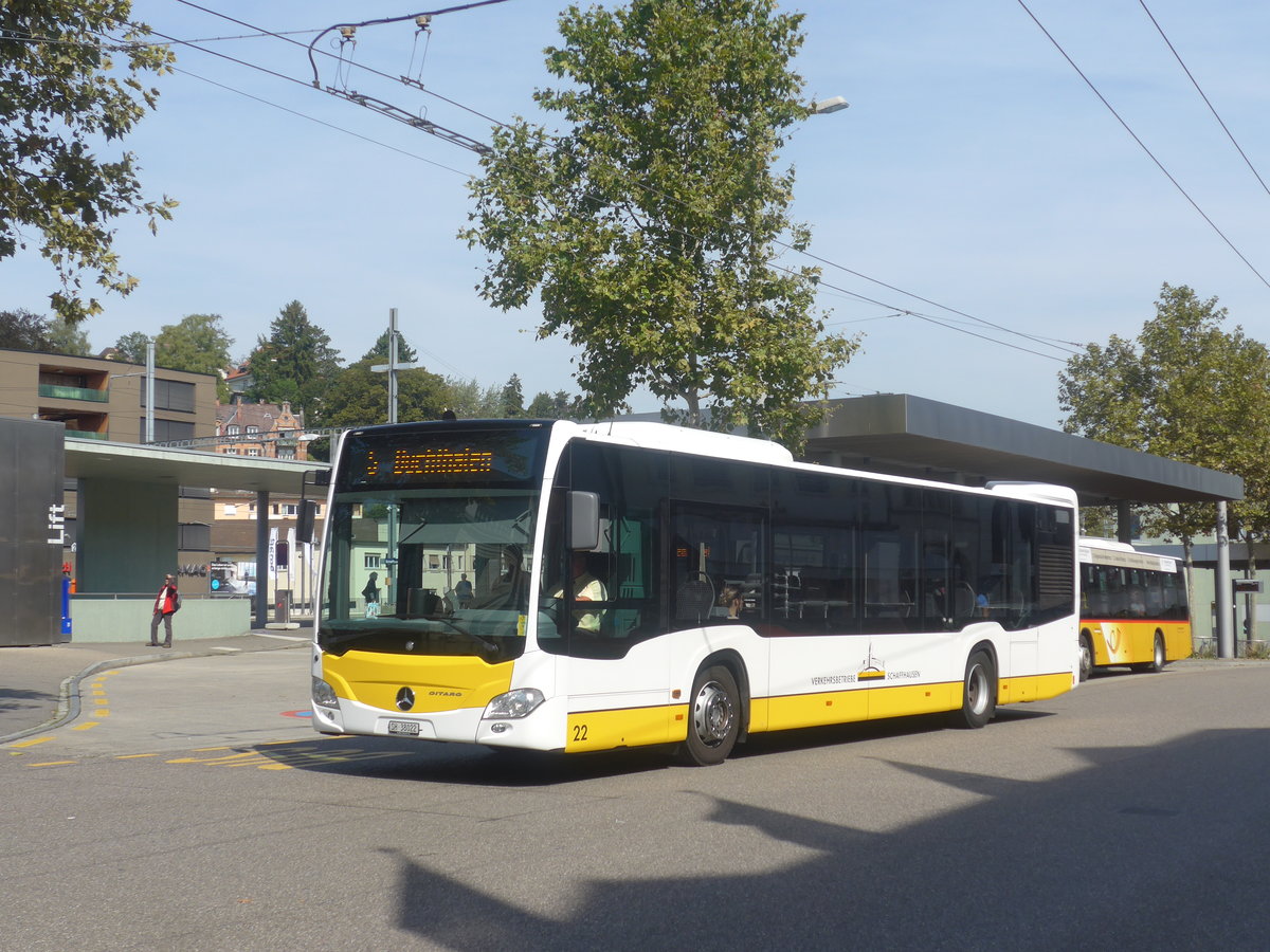 (209'598) - VBSH Schaffhausen - Nr. 22/SH 38'022 - Mercedes am 14. September 2019 beim Bahnhof Schaffhausen