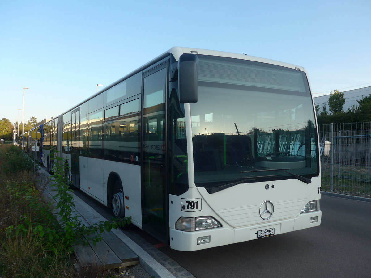 (209'722) - BVB Basel - Nr. 791/BS 52'950 - Mercedes (ex Knecht, Windisch; ex AAGS Schwyz Nr. 84; ex VR La Chaux-de-Fonds Nr. 228) am 21. September 2019 in Basel, Depot Dreispitz