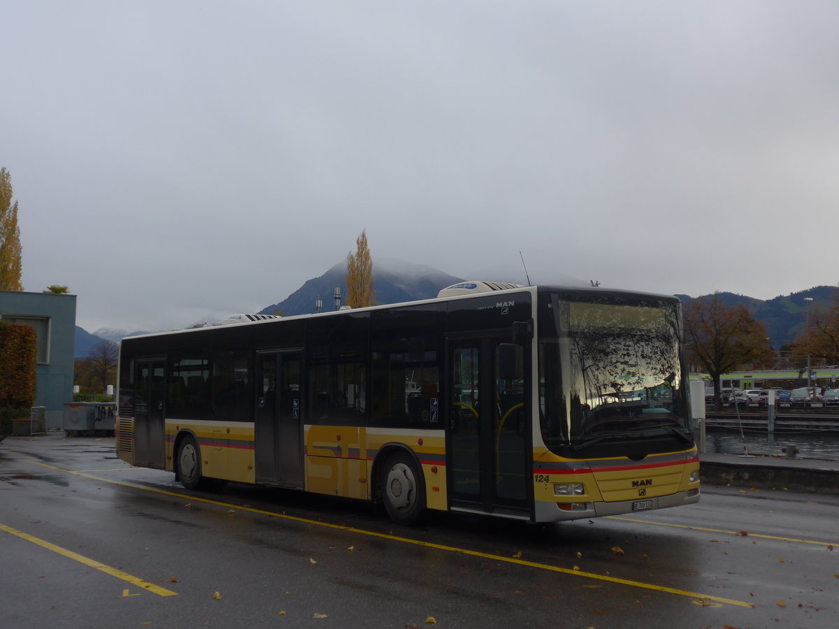 (210'747) - STI Thun - Nr. 124/BE 700'124 - MAN am 3. November 2019 bei der Schifflndte Thun