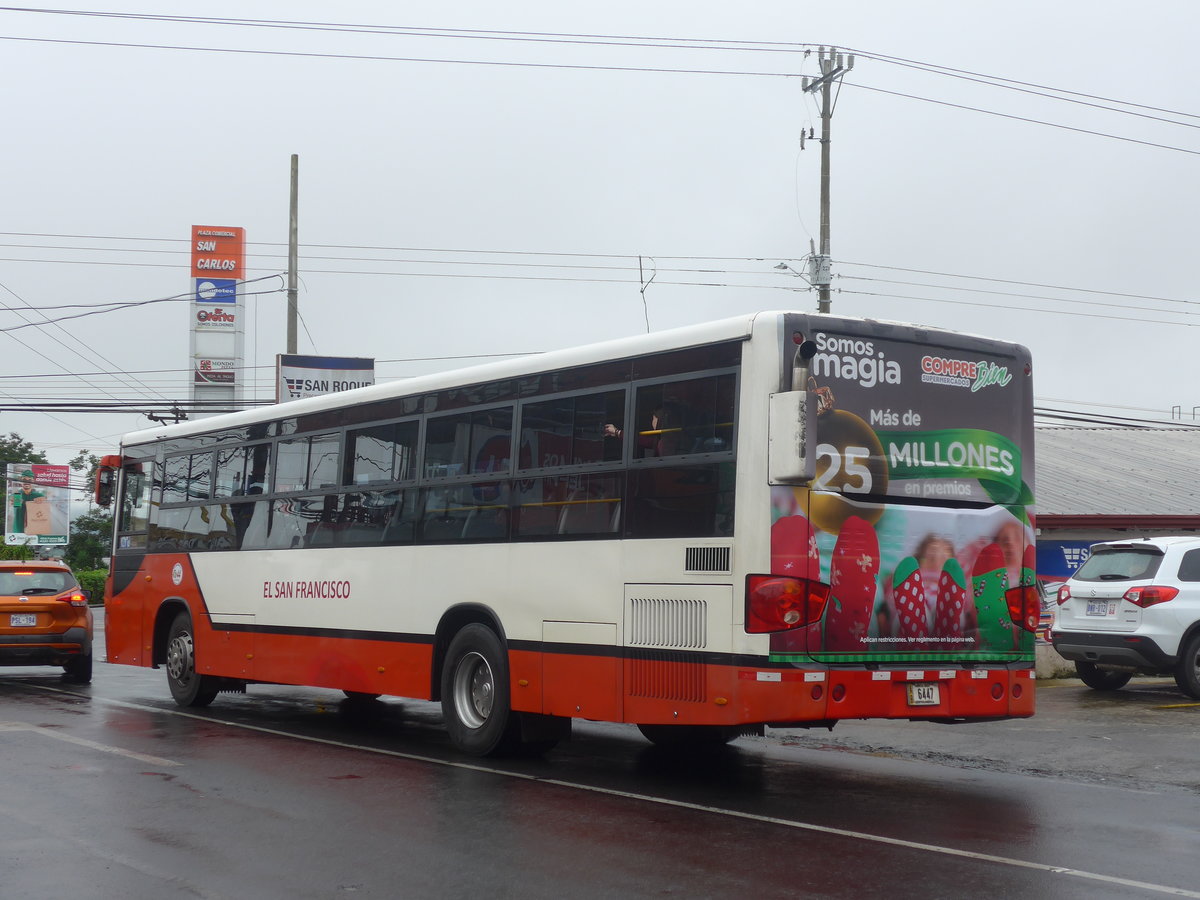 (211'778) - Coopatrac R.L., Quesada - Nr. 44/6447 - Higer am 20. November 2019 in Quesada