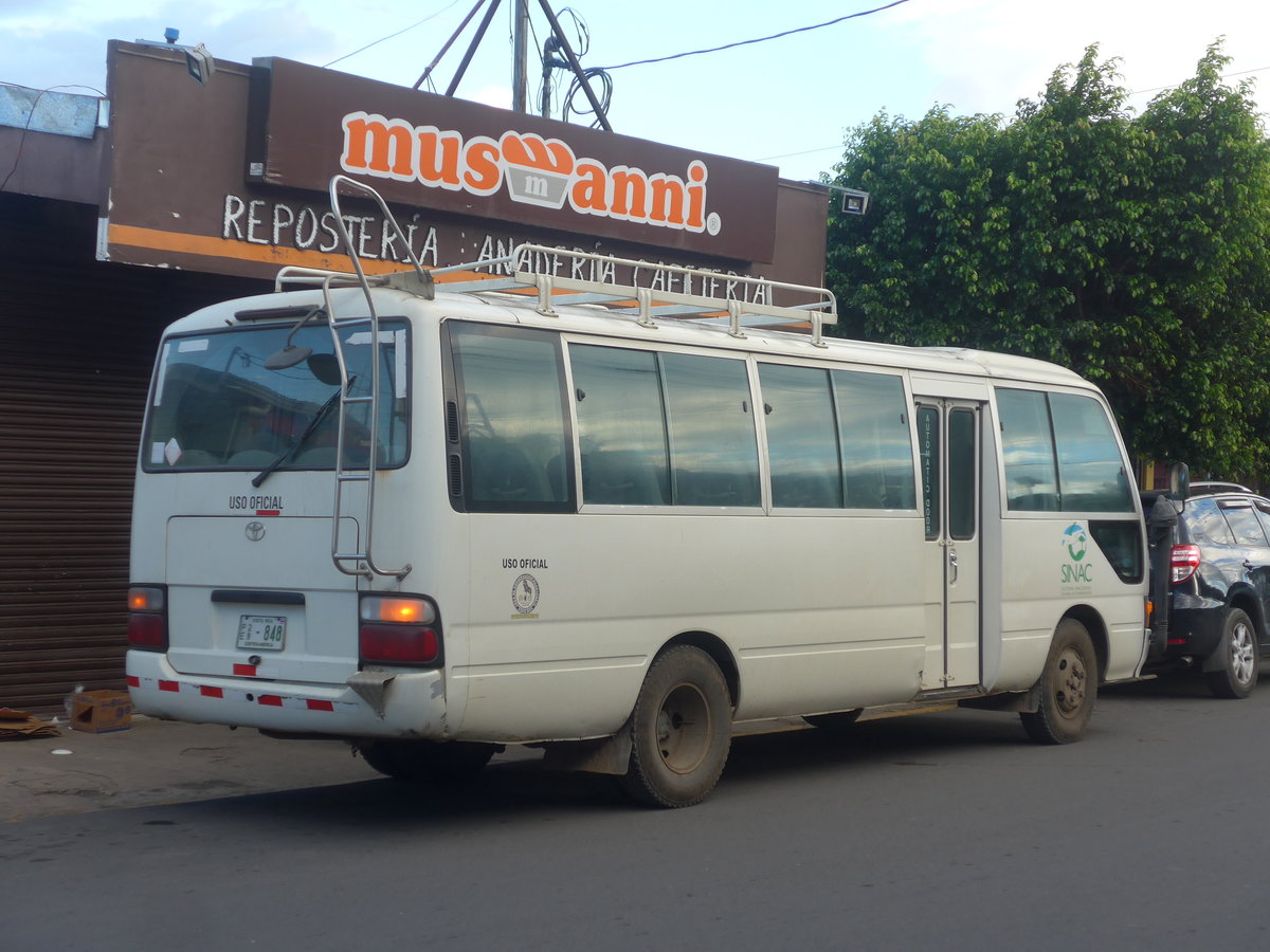 (211'909) - SINAC, San Jos - PE 29-848 - Toyota am 21. November 2019 in La Cruz