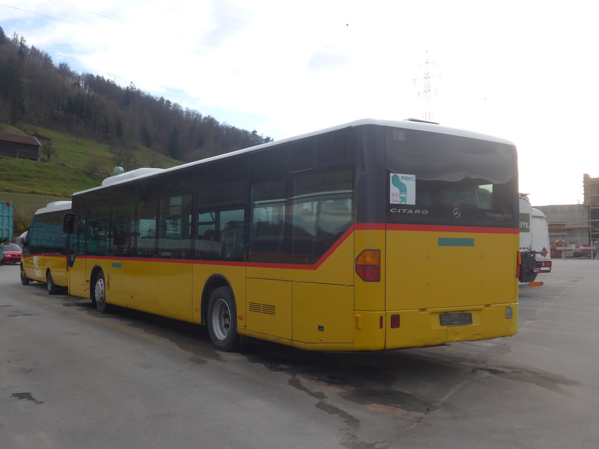 (212'805) - Faucherre, Moudon - (VD 548'087) - Mercedes (ex CarPostal Ouest; ex Favre, Avenches; ex Petter, Lugnorre Nr. 10) am 8. Dezember 2019 in Moudon, Garage