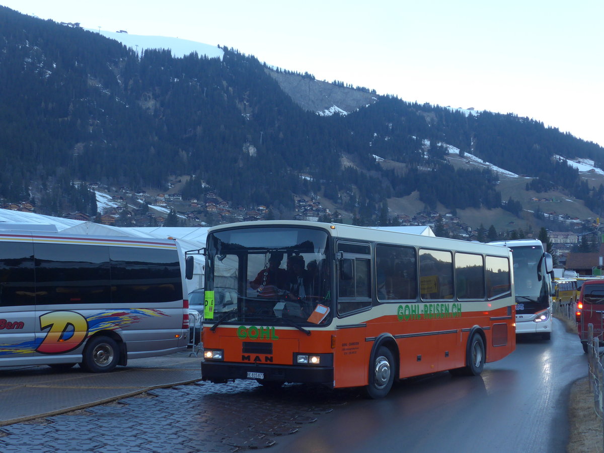 (213'494) - Gohl, Herzogenbuchsee - BE 815'877 - MAN/Lauber (ex AMSA Chiasso Nr. 19; ex Tresch, Amsteg) am 11. Januar 2020 in Adelboden, Weltcup