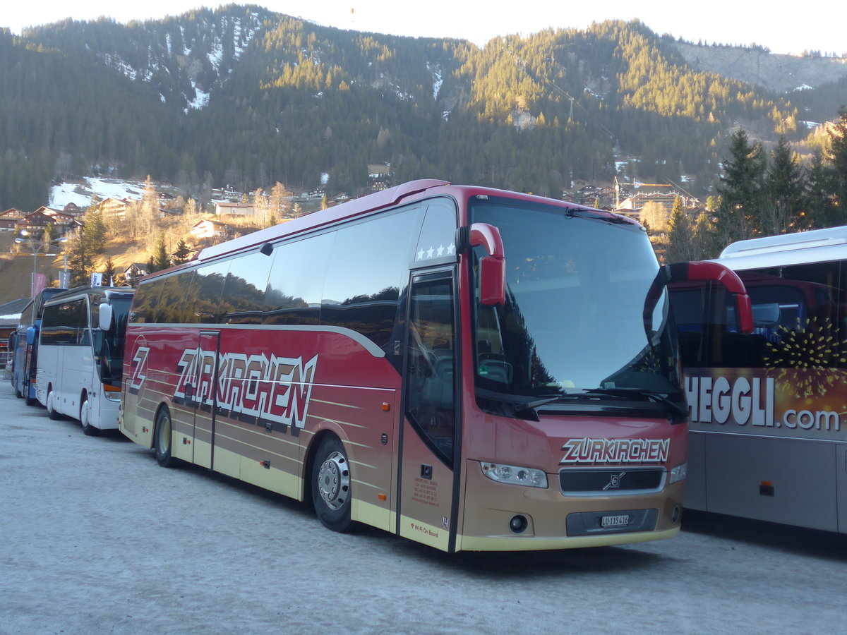 (213'744) - Zurkirchen, Malters - Nr. 14/LU 115'416 - Volvo am 11. Januar 2020 in Adelboden, ASB