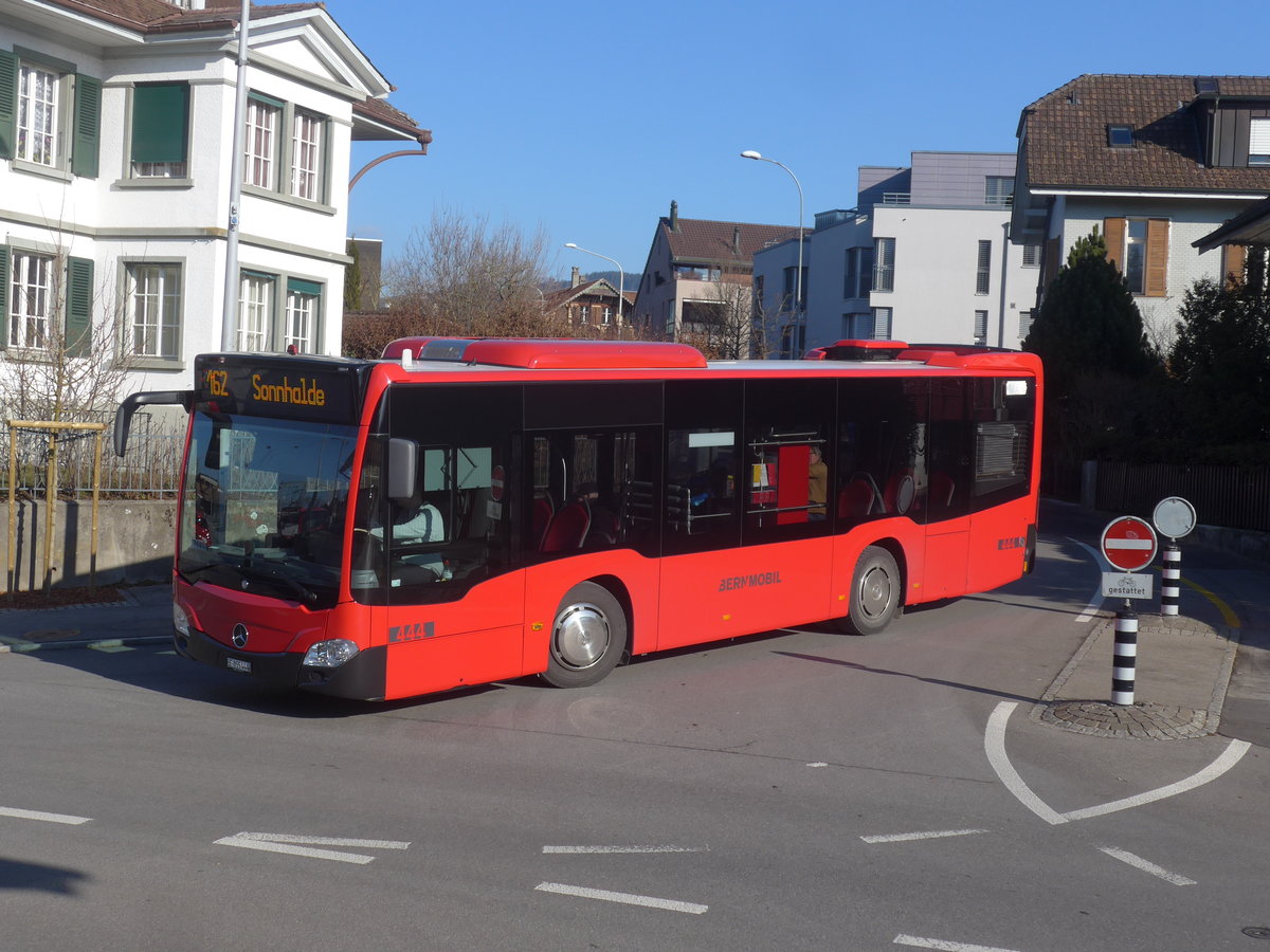 (213'966) - Bernmobil, Bern - Nr. 444/BE 855'444 - Mercedes am 20. Januar 2020 beim Bahnhof Mnsingen