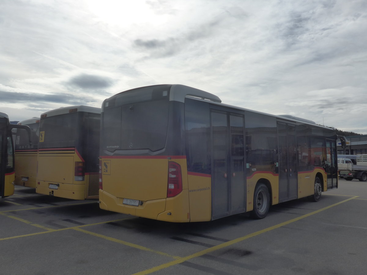 (214'314) - CarPostal Ouest - JU 26'790 - Mercedes am 16. Februar 2020 in Develier, Parkplatz