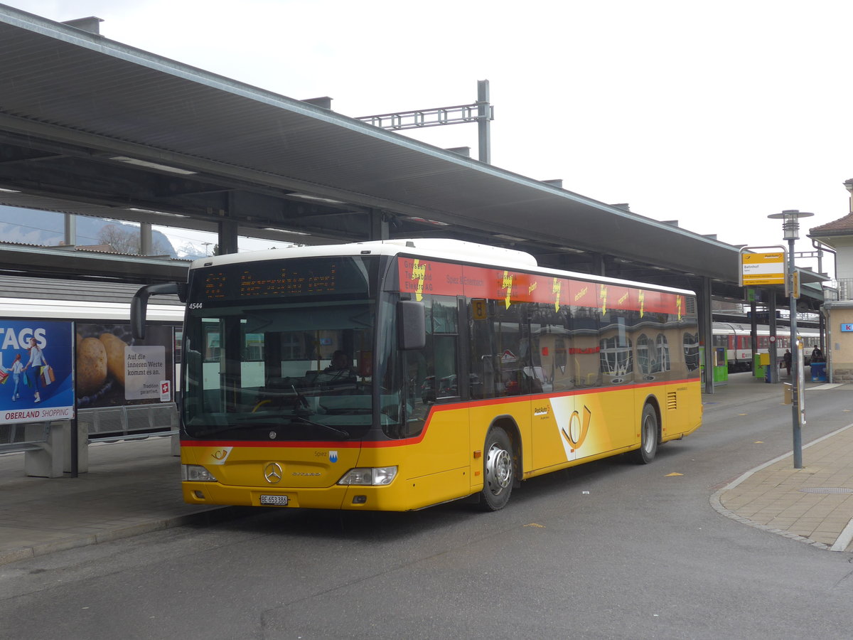 (214'408) - PostAuto Bern - BE 653'386 - Mercedes am 17. Februar 2020 beim Bahnhof Spiez