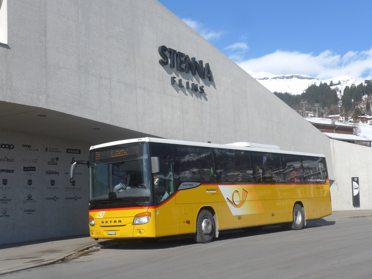 (214'953) - PostAuto Graubnden - GR 179'706 - Setra am 1. Mrz 2020 in Flims, Bergbahnen