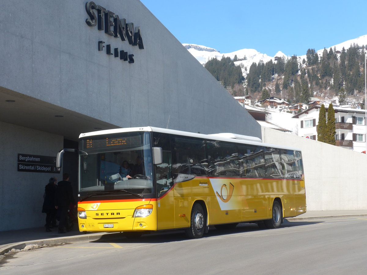 (214'971) - PostAuto Graubnden - GR 179'705 - Setra am 1. Mrz 2020 in Flims, Bergbahnen