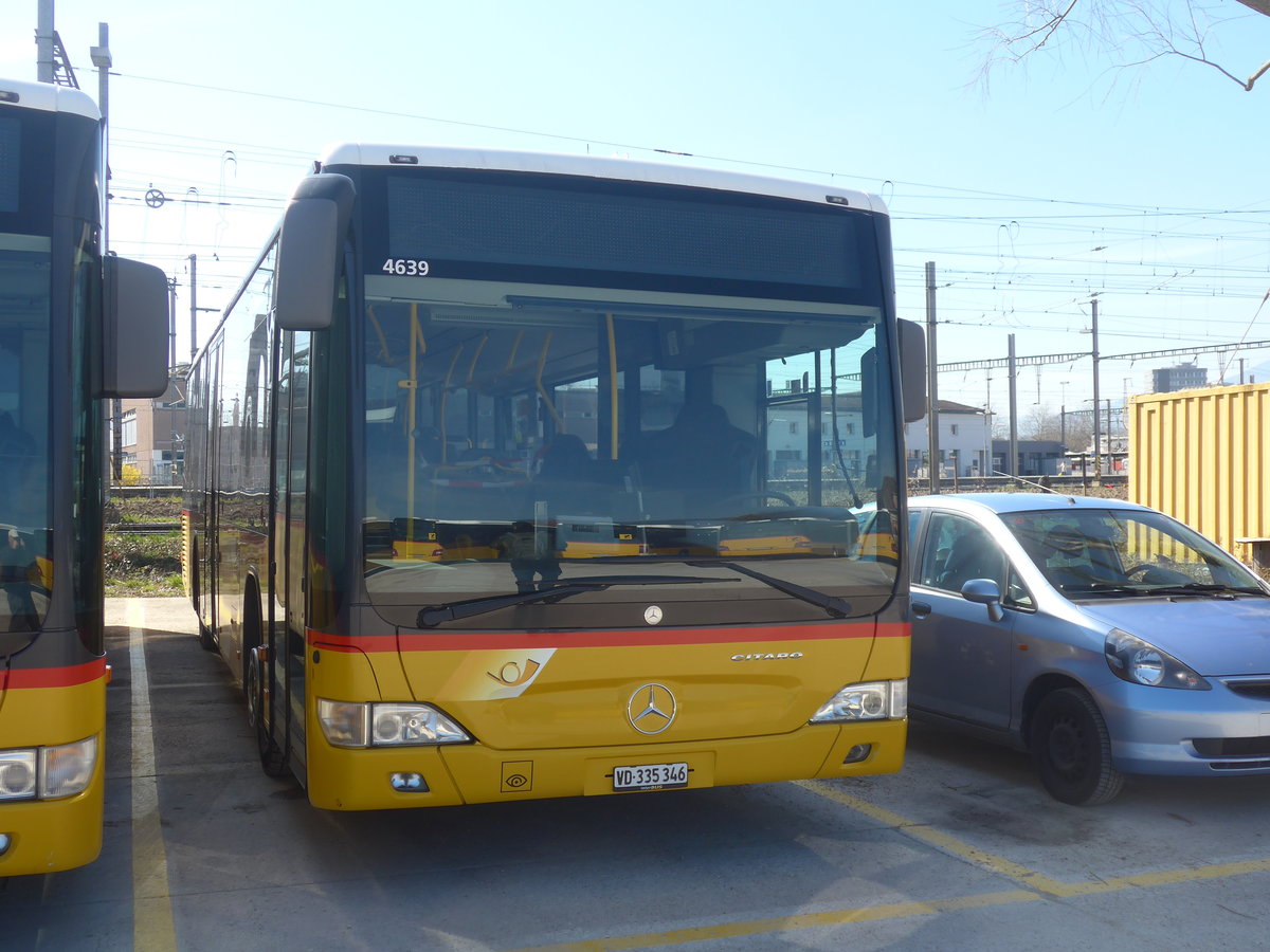 (215'209) - CarPostal Ouest - VD 335'346 - Mercedes am 15. Mrz 2020 in Yverdon, Garage