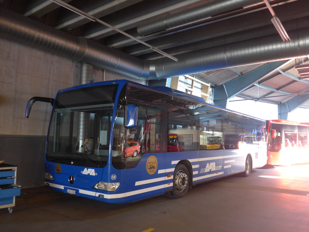 (215'539) - AFA Adelboden - Nr. 58/BE 211'224 - Mercedes am 25. Mrz 2020 in Adelboden, Busstation