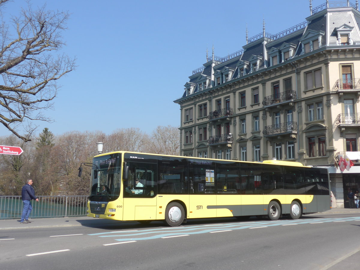 (215'650) - STI Thun - Nr. 600/BE 849'600 - MAN am 28. Mrz 2020 in Thun, Allmendbrcke