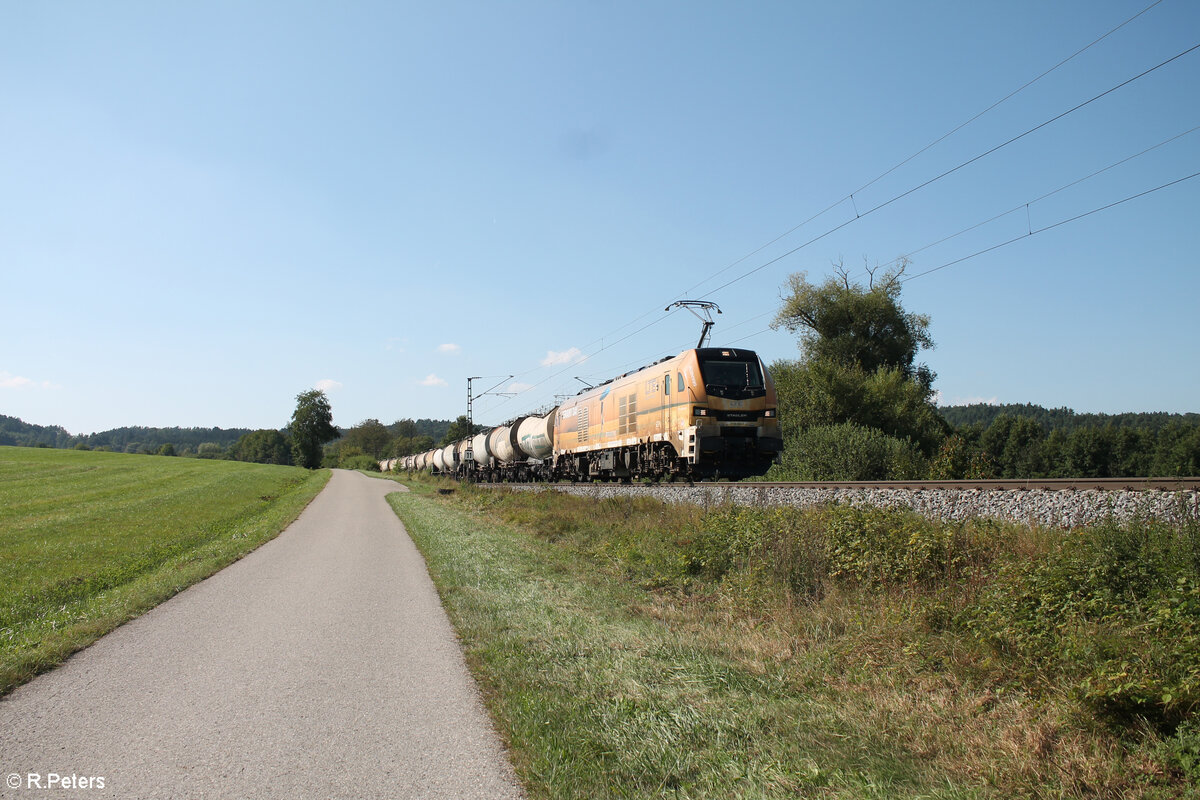 2159 256-7  Grainy Day  zieht den Slurry in Richtung Passau bei Pölling. 28.08.24