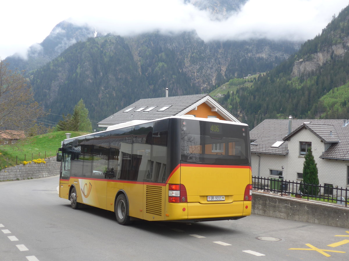 (216'546) - AAGU Altdorf - Nr. 72/UR 9311 - MAN/Gppel (ex PostAuto Bern; ex PostAuto Bern Nr. 217; ex RBS Worblaufen Nr. 217) am 28. April 2020 in Gurtnellen, Dorf