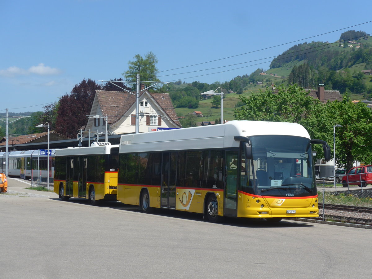 (216'818) - PostAuto Ostschweiz - SG 426'001 - Hess am 9. Mai 2020 in Nesslau, Garage