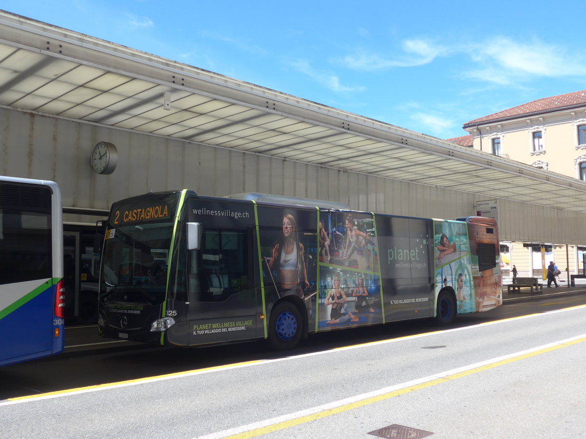 (217'307) - TPL Lugano - Nr. 325/TI 331'325 - Mercedes am 24. Mai 2020 in Lugano, Centro