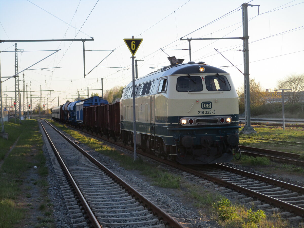 218 333 erreichte am Abend,vom 27.April 2025,Bergen/Rügen.