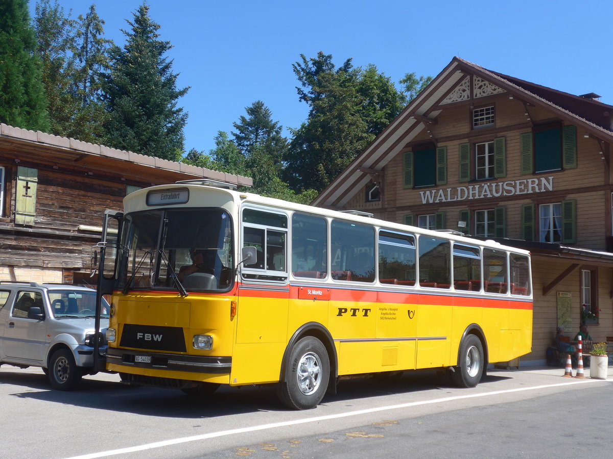 (219'577) - Birchler, Remetschwil - AG 54'039 - FBW/Tscher (ex Gerber, Winkel; ex Eggenberger, Mriken; ex Tanner, Bubendorf; ex P 24'803) am 9. August 2020 in Waldhusern, Kurhaus