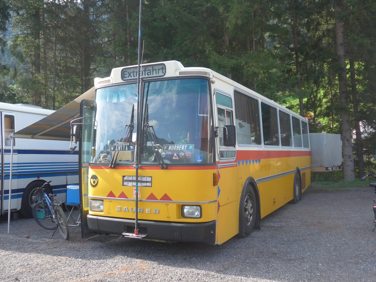 (219'697) - Toldo, Zrich - ZH 124'701 - Saurer/R&J (ex Peter, Pfaffnau) am 16. August 2020 in Grsch, Bergbahnen