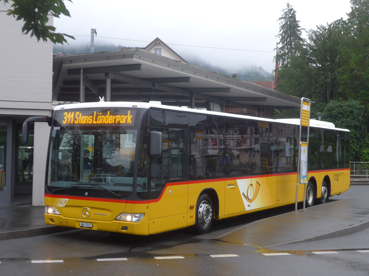 (220'214) - Thepra, Stans - Nr. 17/NW 5219 - Mercedes am 29. August 2020 beim Bahnhof Stans