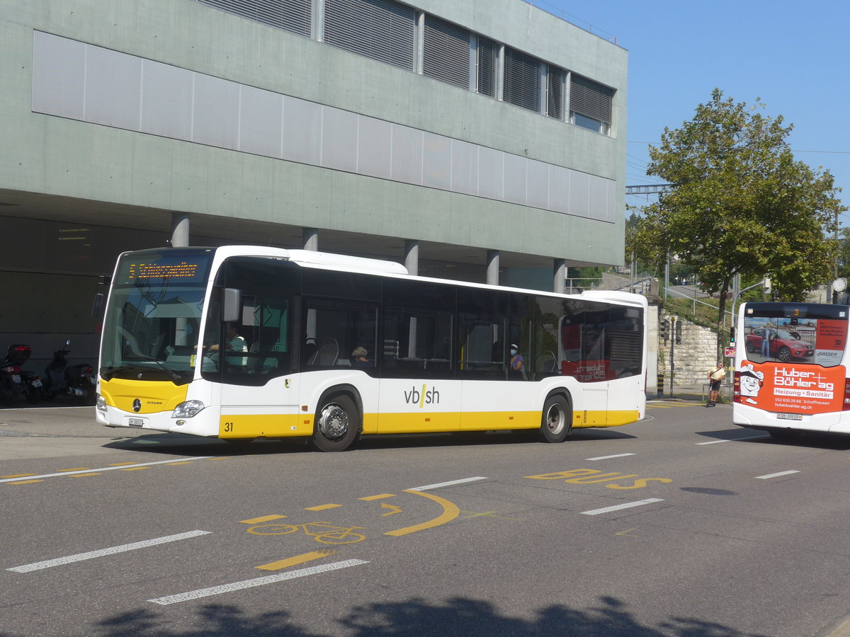 (220'637) - VBSH Schaffhausen - Nr. 31/SH 38'031 - Mercedes am 12. September 2020 beim Bahnhof Schaffhausen