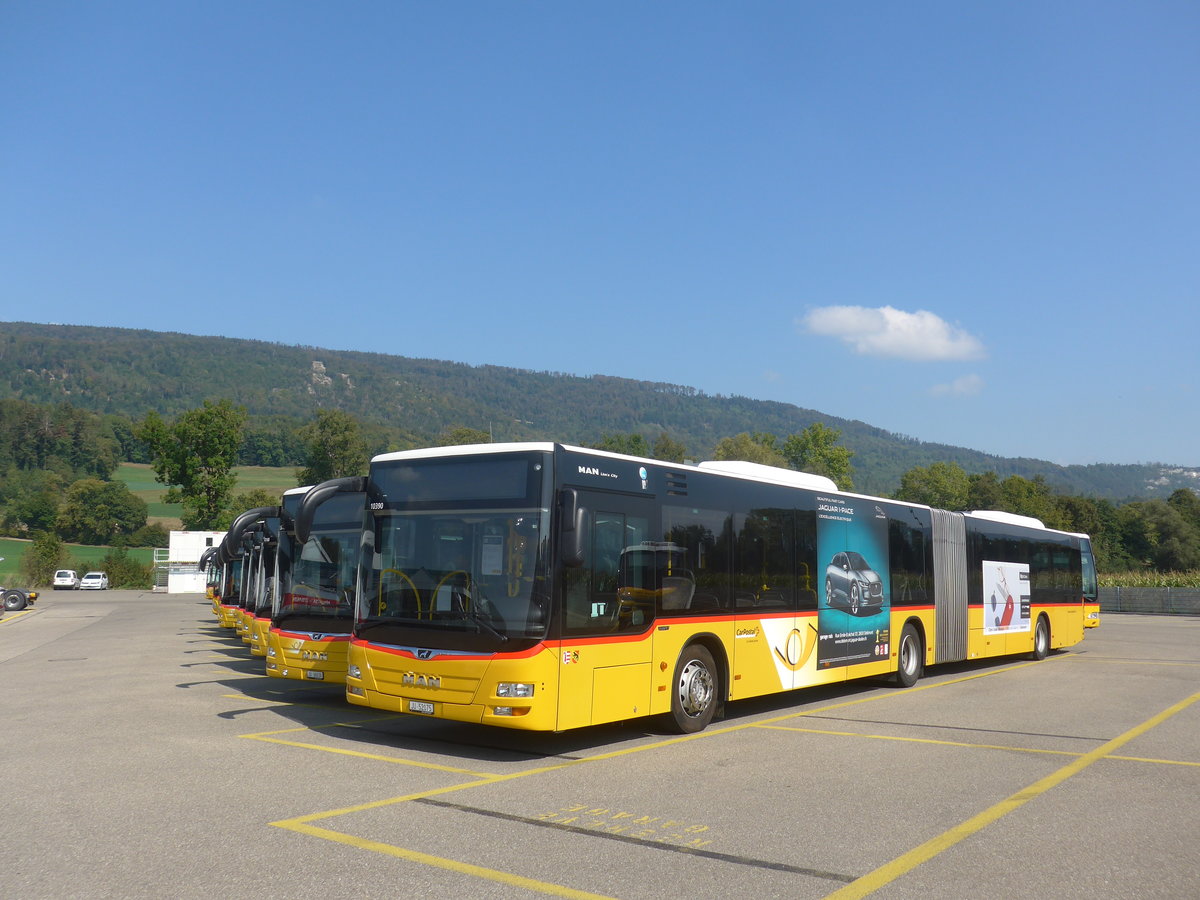 (220'827) - CarPostal Ouest - JU 52'075 - MAN (ex Nr. 35) am 20. September 2020 in Develier, Parkplatz