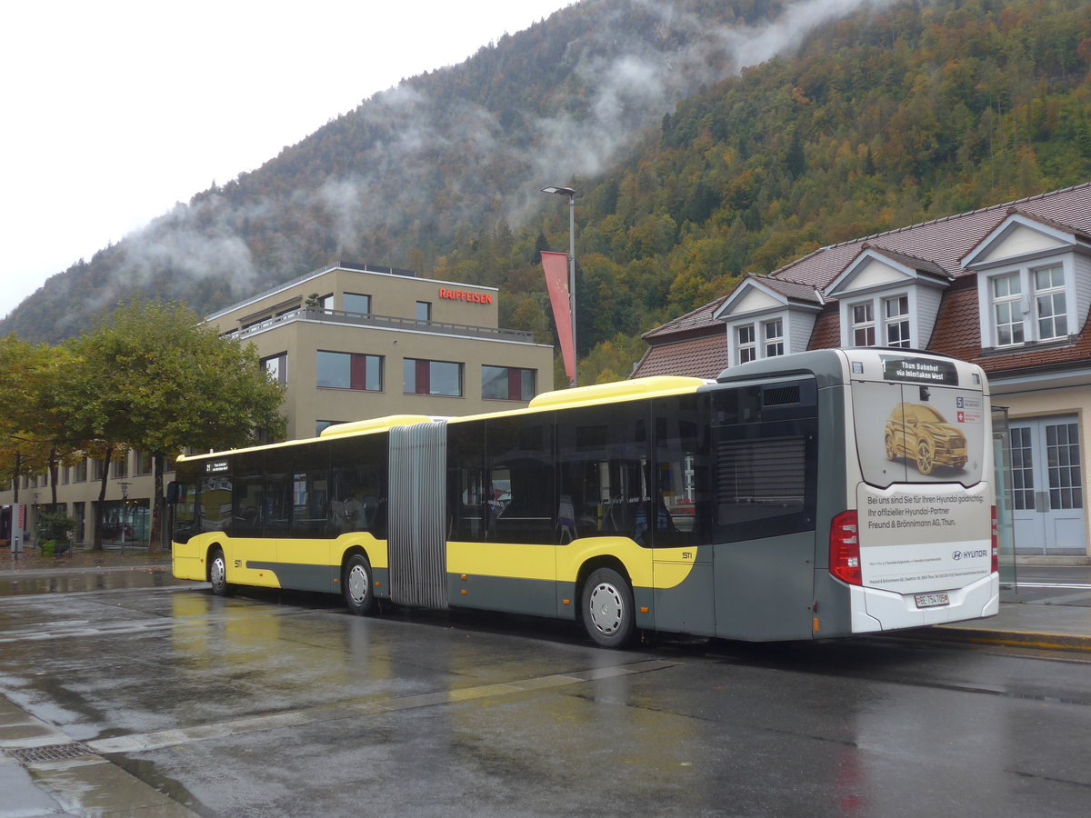 (221'664) - STI Thun - Nr. 705/BE 754'705 - Mercedes am 10. Oktober 2020 beim Bahnhof Interlaken Ost