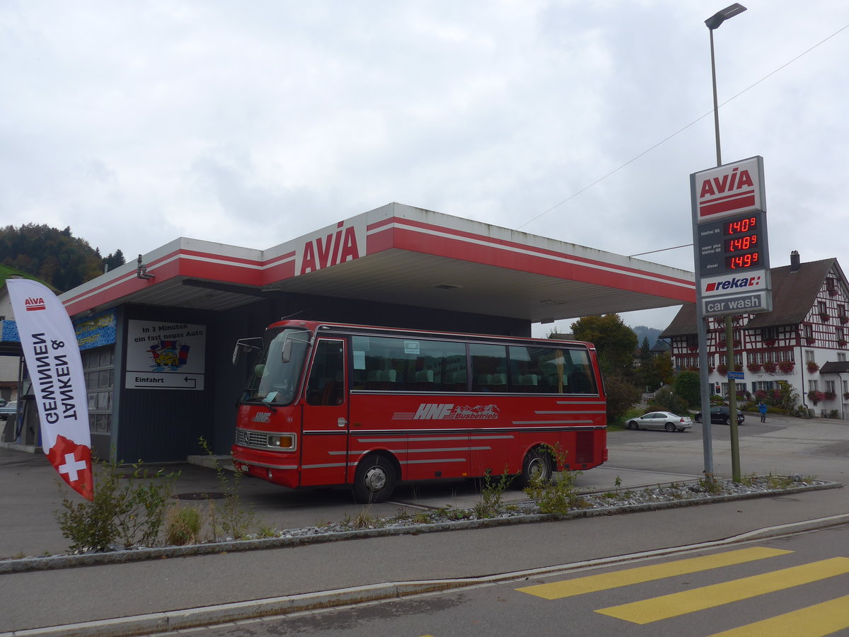 (221'835) - Biegger, Uster - Nr. 31/GL 1946 - Setra (ex AFA Adelboden Nr. 31; ex AFA Adelboden Nr. 10; ex Frhlich, Zrich) am 12. Oktober 2020 in Bauma, Avia-Tankstelle