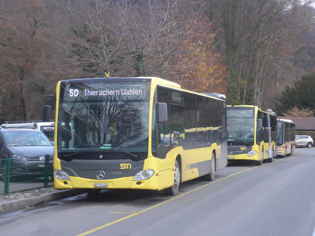 (223'024) - STI Thun - Nr. 404/BE 523'404 - Mercedes am 14. Dezember 2020 bei der Schifflndte Thun