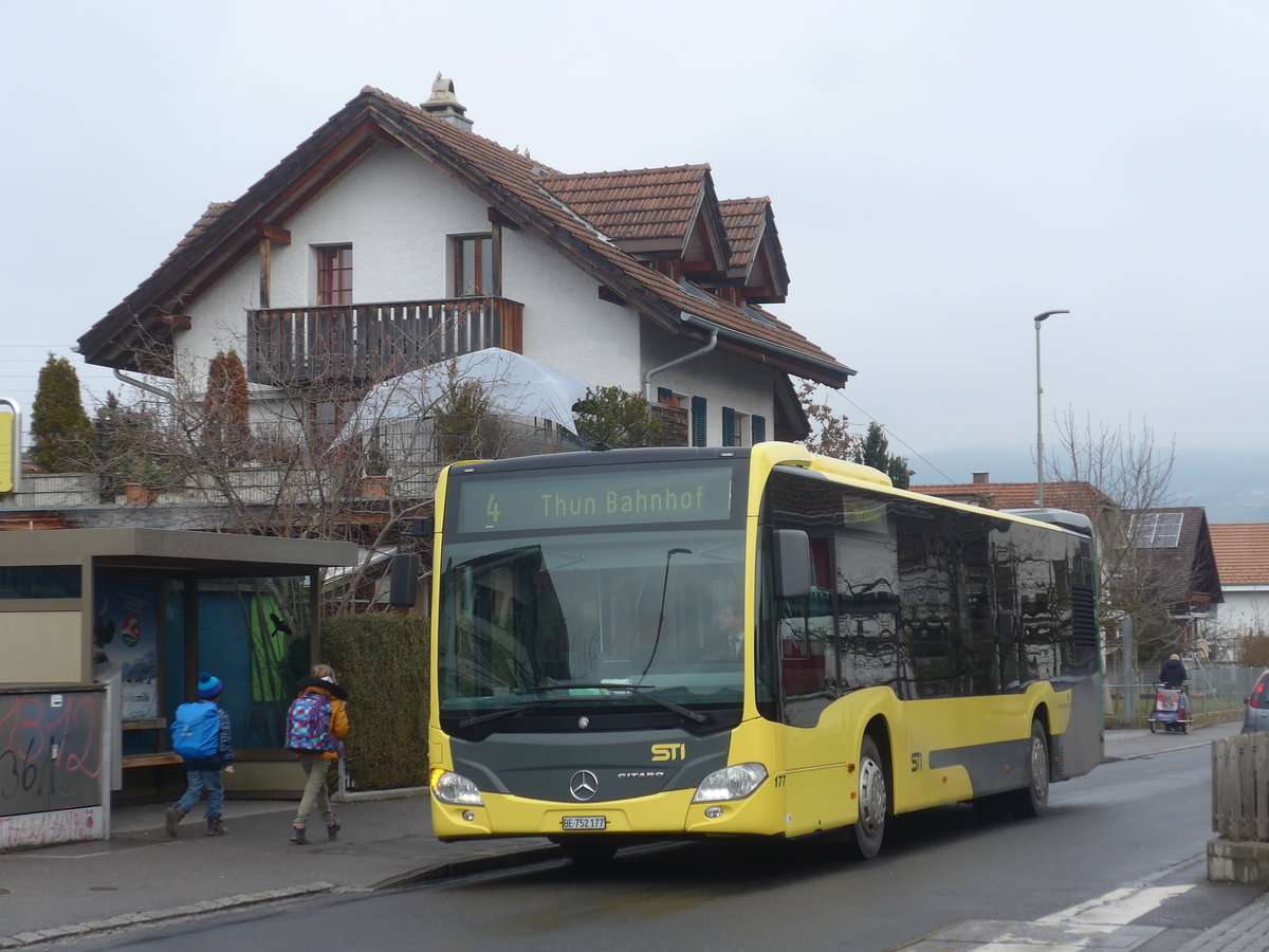 (223'473) - STI Thun - Nr. 177/BE 752'177 - Mercedes am 10. Februar 2021 in Thun-Lerchenfeld, Forstweg