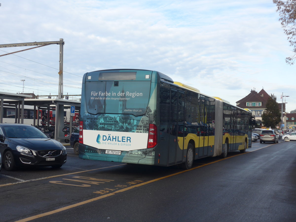 (223'562) - STI Thun - Nr. 163/BE 752'163 - Mercedes am 16. Februar 2021 beim Bahnhof Thun