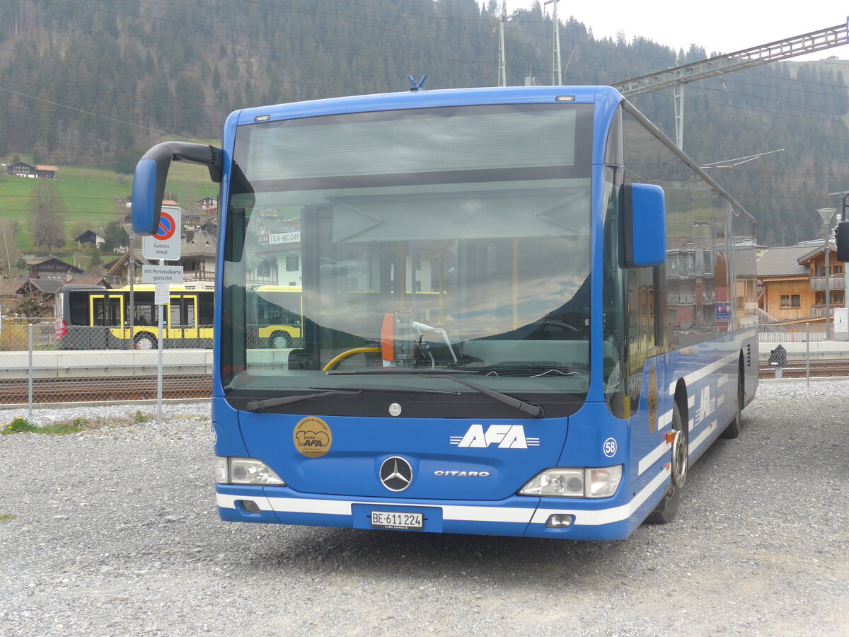 (225'272) - AFA Adelboden - Nr. 58/BE 611'224 - Mercedes am 27. April 2021 beim Bahnhof Zweisimmen