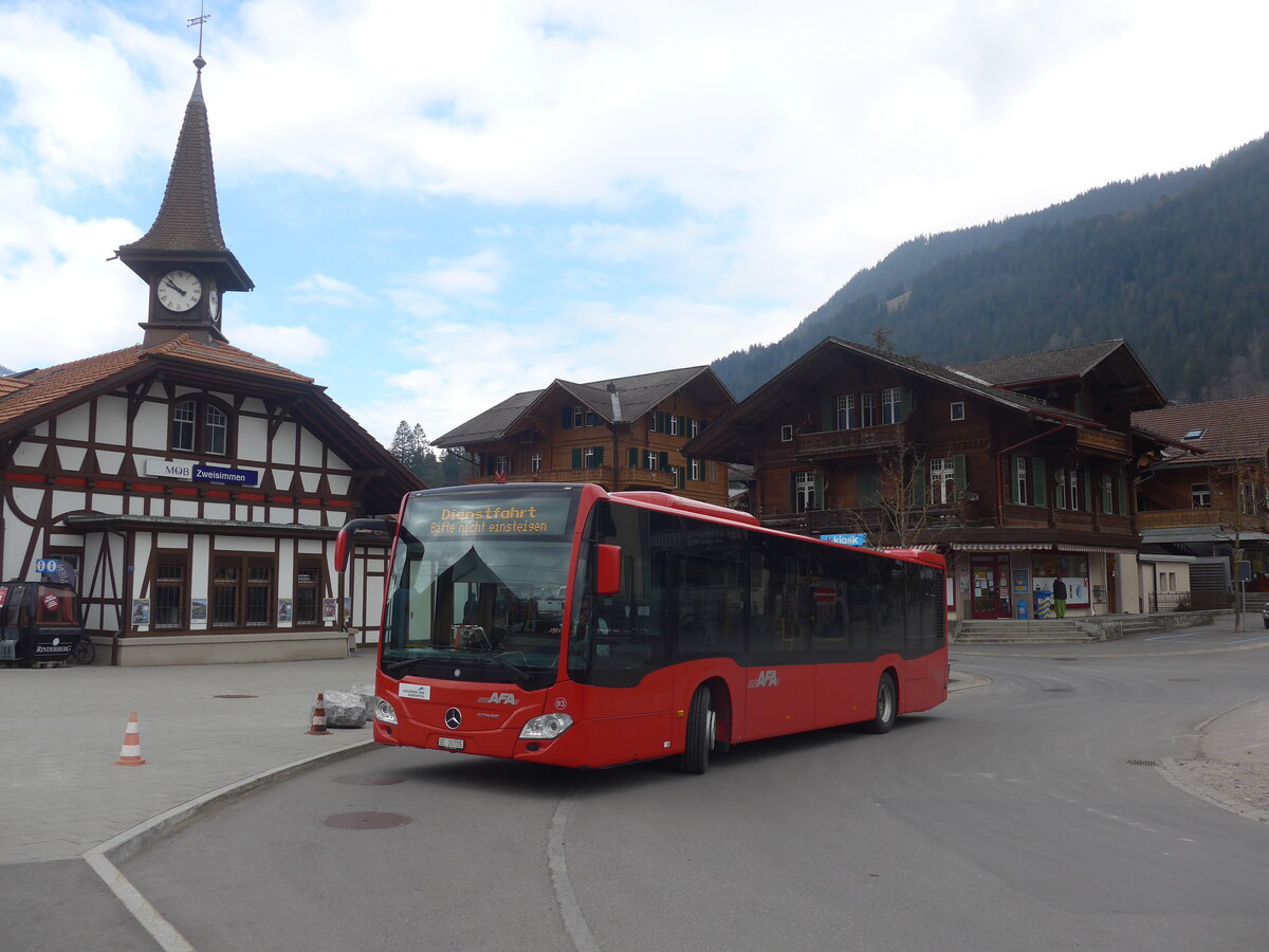 (225'282) - AFA Adelboden - Nr. 93/BE 26'705 - Mercedes am 27. April 2021 beim Bahnhof Zweisimmen