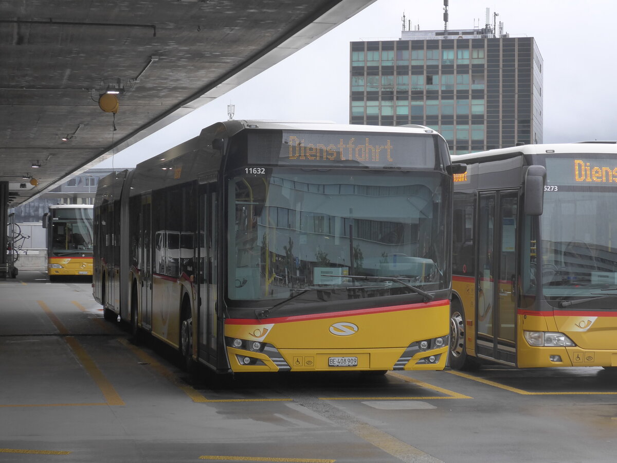 (225'715) - PostAuto Bern - Nr. 11'632/BE 408'909 - Solaris am 5. Juni 2021 in Bern, Postautostation