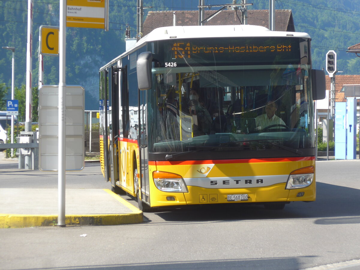 (225'824) - Flck, Brienz - Nr. 3/BE 568'700 - Setra am 11. Juni 2021 beim Bahnhof Brienz