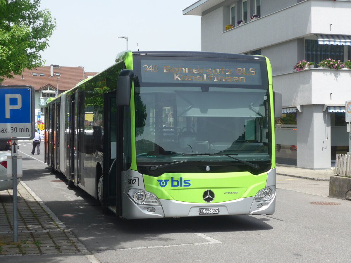 (225'957) - Busland, Burgdorf - Nr. 302/BE 559'302 - Mercedes am 19. Juni 2021 beim Bahnhof Heimberg