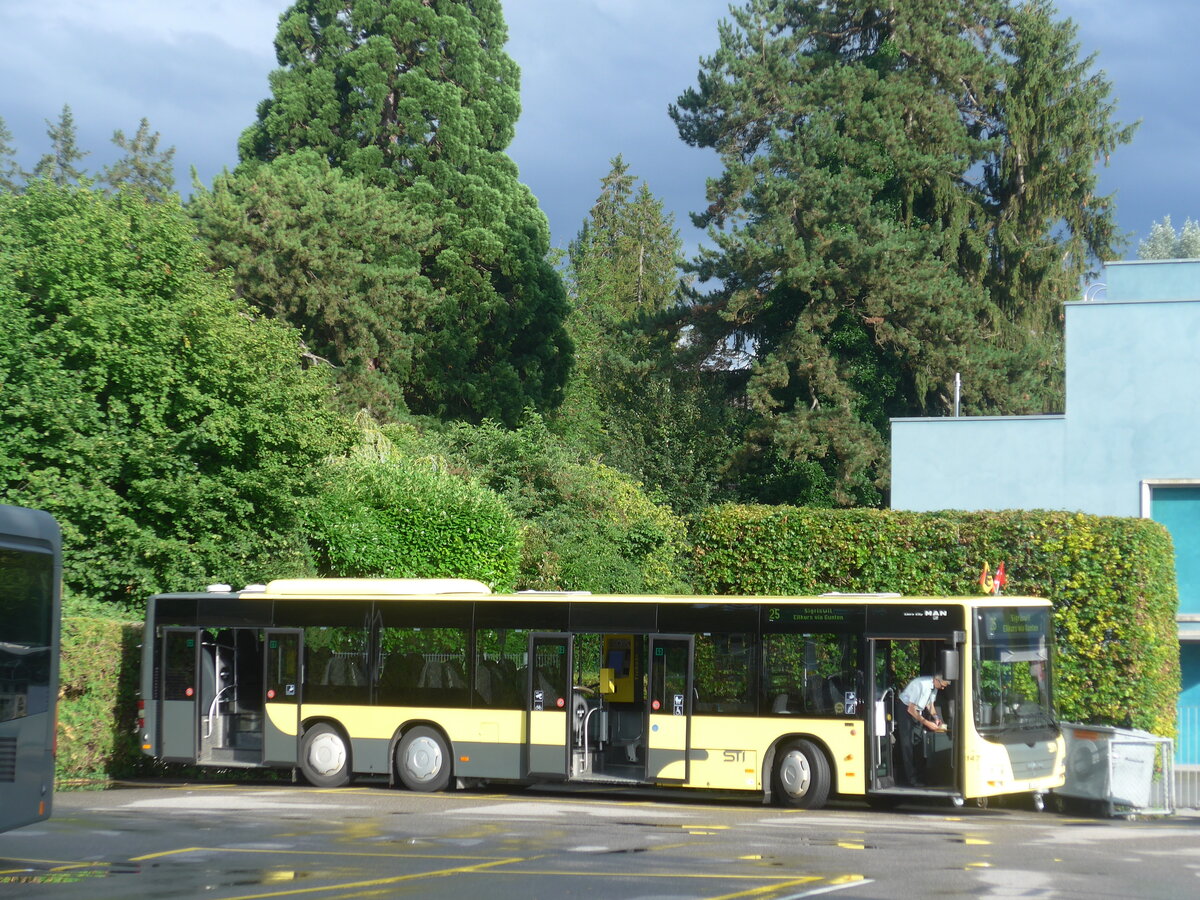 (226'992) - STI Thun - Nr. 147/BE 801'147 - MAN am 2. August 2021 bei der Schifflndte Thun