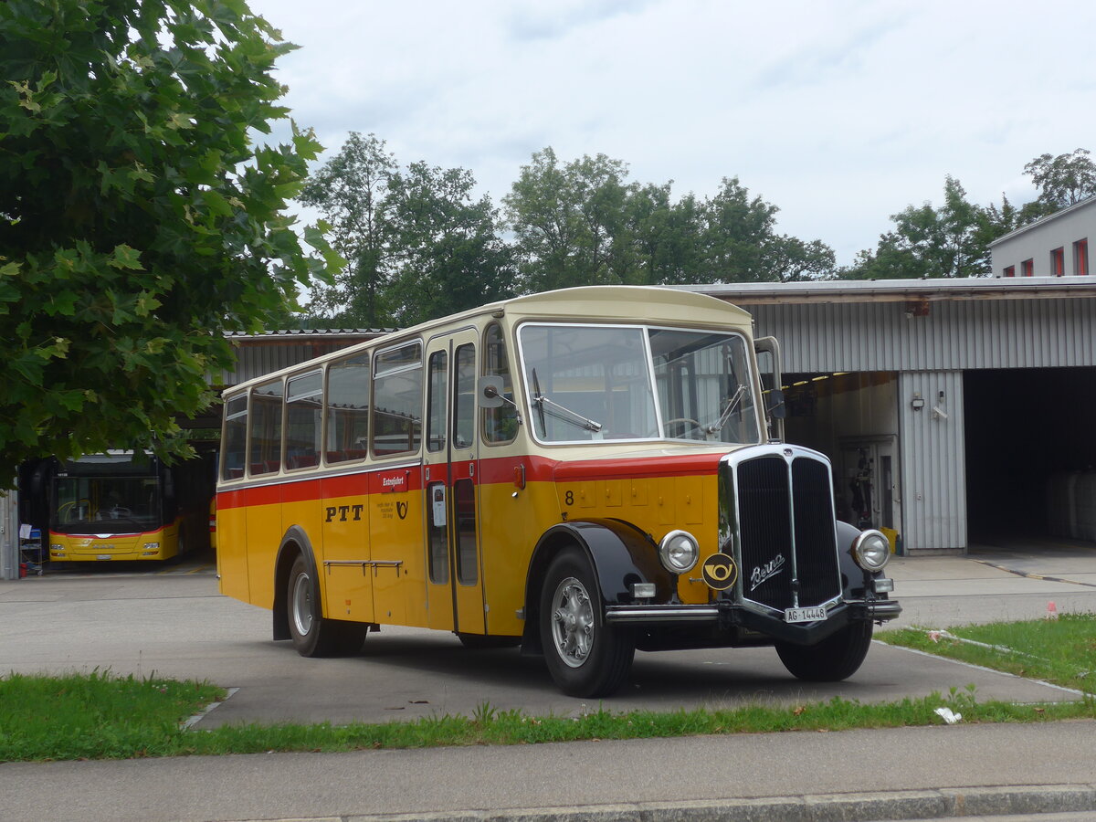 (227'170) - Voegtlin-Meyer, Brugg - Nr. 8/AG 14'448 - Berna/R&J (ex P 23'700; ex Schenk, Triengen; ex AGS Schftland) am 9. August 2021 in Brugg, Garage