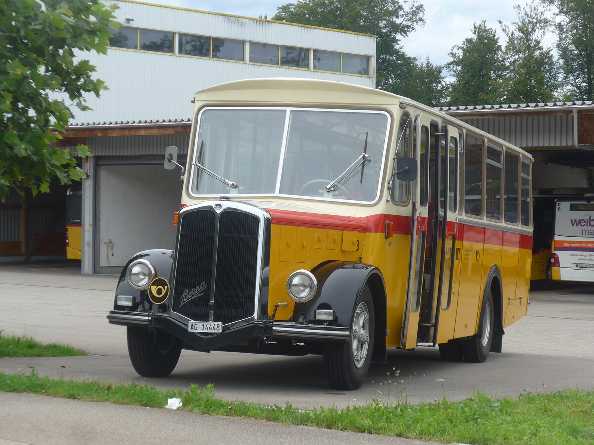 (227'172) - Voegtlin-Meyer, Brugg - Nr. 8/AG 14'448 - Berna/R&J (ex P 23'700; ex Schenk, Triengen; ex AGS Schftland) am 9. August 2021 in Brugg, Garage