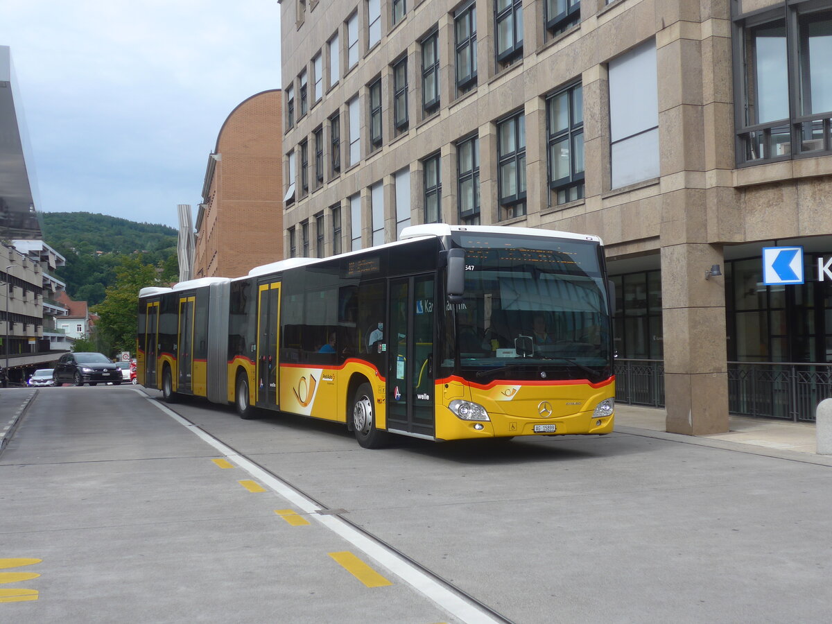 (227'246) - Wicki, Zufikon - AG 15'899 - Mercedes am 9. August 2021 beim Bahnhof Baden