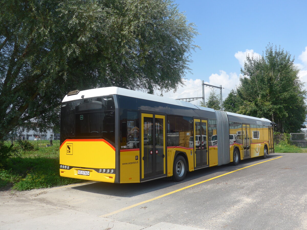 (227'290) - CarPostal Ouest - VD 267'845 - Solaris am 15. August 2021 in Yverdon, Garage